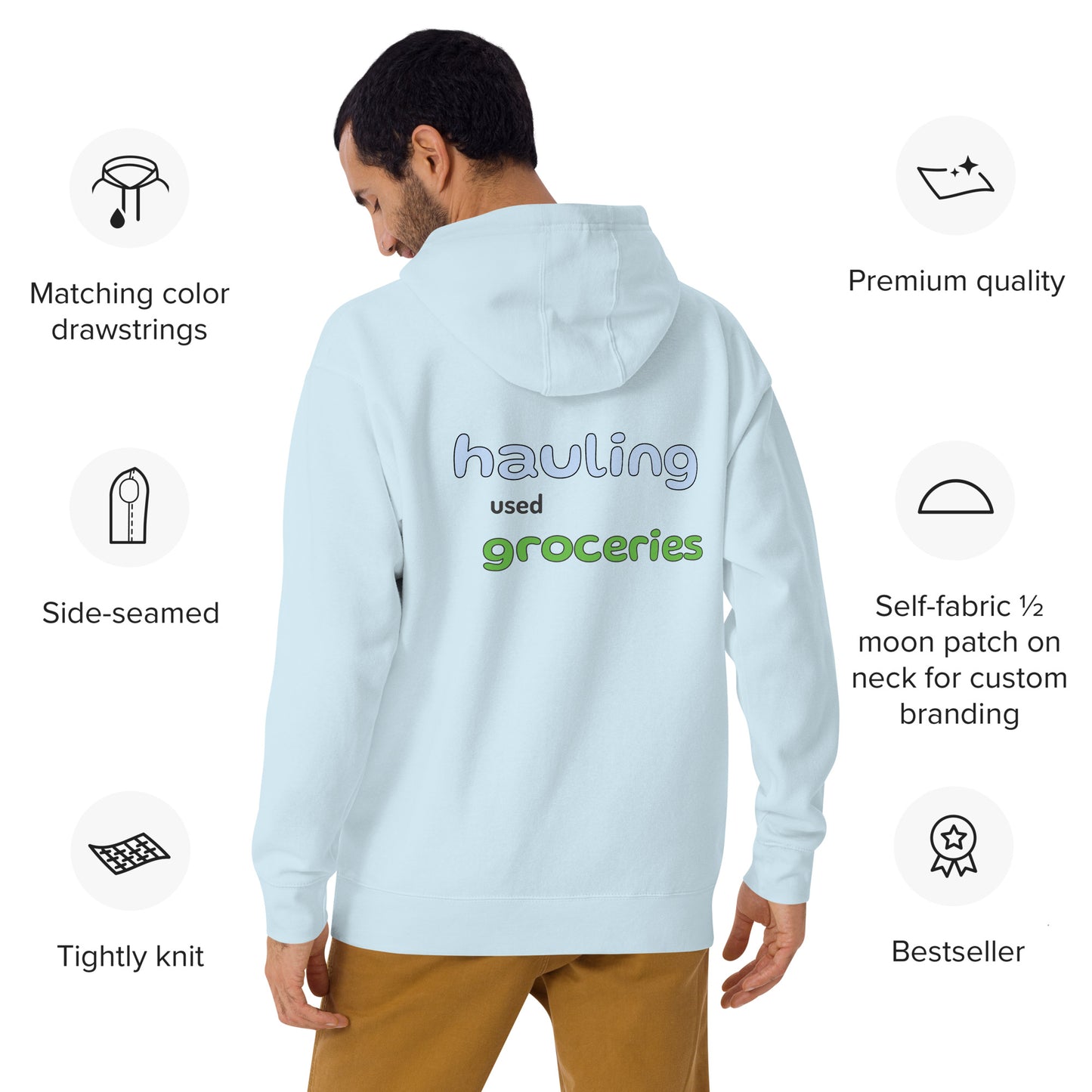 Hauling Used Groceries Hoodies